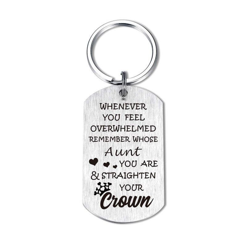 TANWIH Aunt Birthday Gifts, Funny Auntie Keychain - Gifts for Aunt from Nephew Niece - Image 1